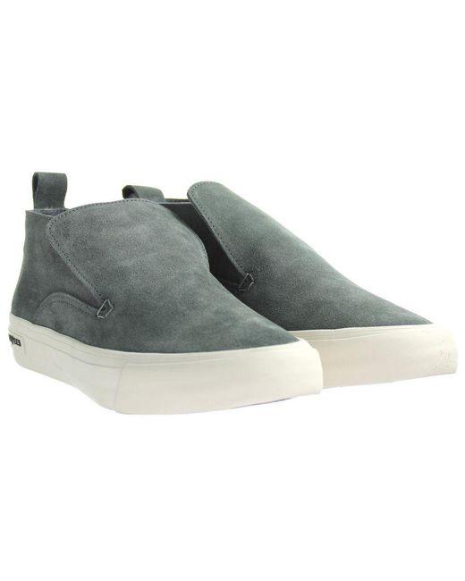 Seavees Black Huntington Middle Greyboard Suede Shoes Leather for men