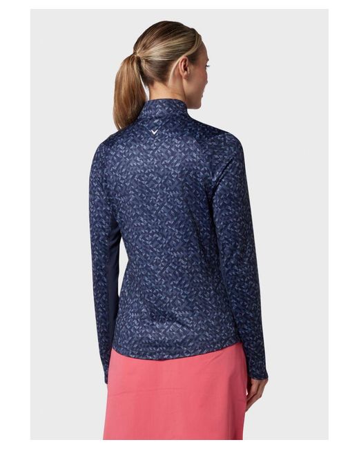 Callaway Apparel Blue Shape Shifter Geo Print Sweater