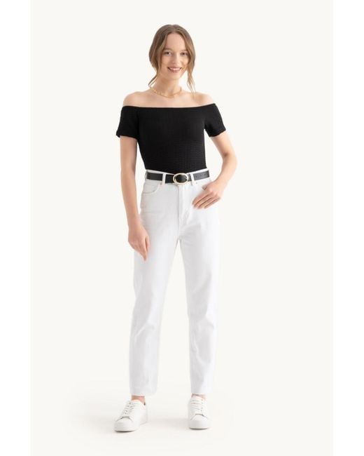 Hiccup Black Off Shoulder Short Sleeve Crop Top