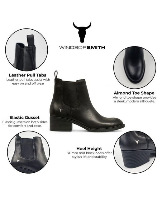 Windsor Smith Black Classic Leather Chelsea Boots