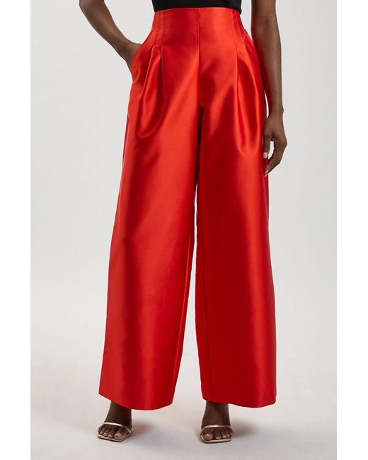 Karen Millen Structured Satin Tailored Trouser