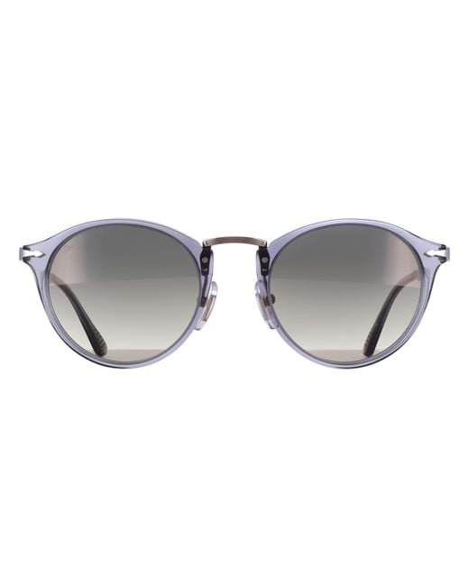 Persol Gray Round Transparent Ocean Clear Gradient Po3166S