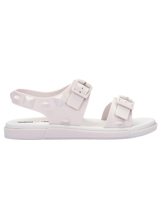 Melissa White Neutrals Spikes Sandal X Undercover