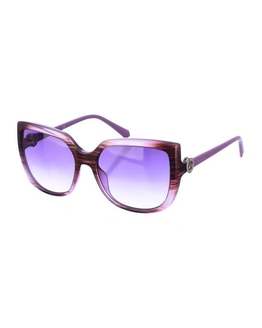 Swarovski Purple Acetate Sunglasses With Oval Shape Sk0166S