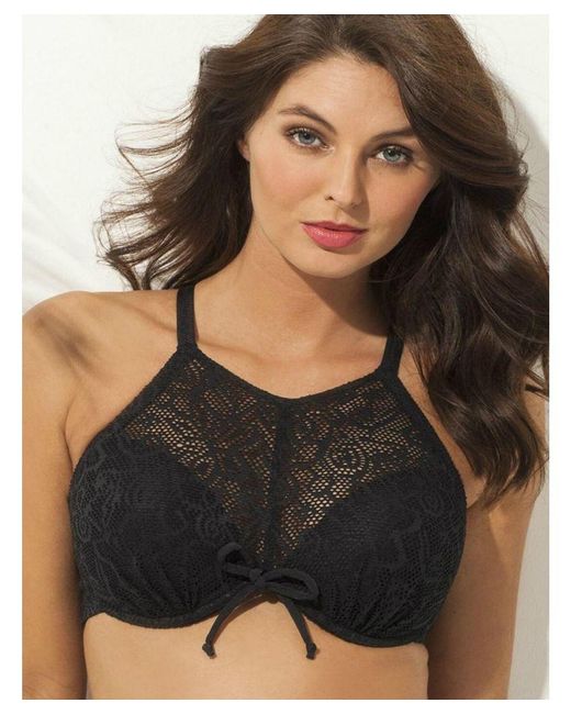 Pour Moi Puerto Rico High Neck Bikini Top in Black Lyst UK