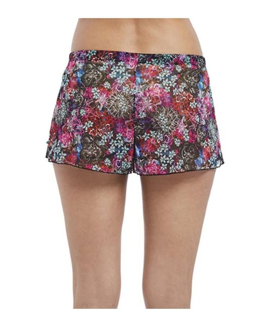 Freya Red Forest Song Lounge Shorts Fabric