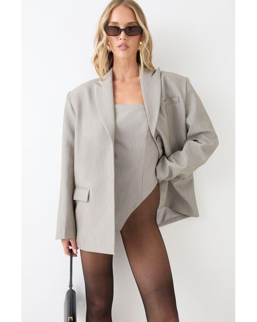 MissPap Gray Premium Masculine Blazer
