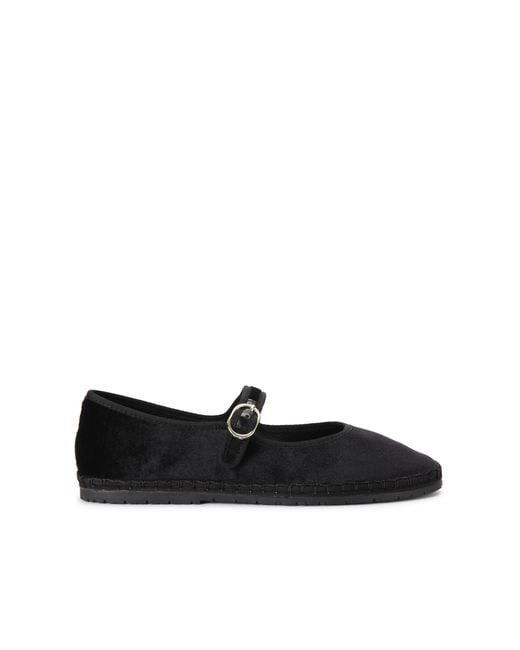 Steve Madden Black Velvet Velma Ballet Flats