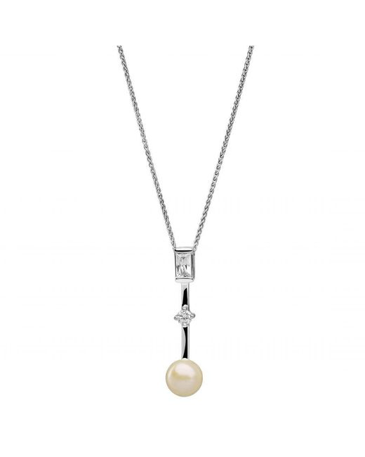 Orphelia Metallic 'Maxime' 925 Sterling Set: Chain-Pendant + Earrings