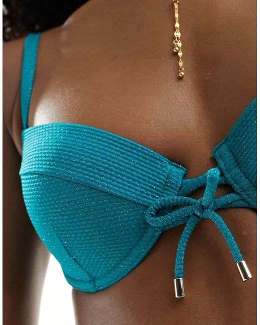Hunkemöller Blue Hunkemolller Relief Underwire Bikini Top
