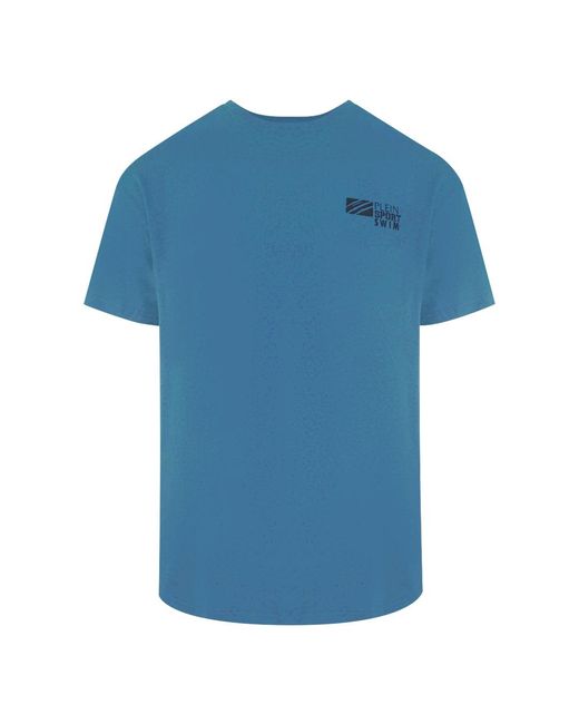 Philipp Plein Blue Classic Logo Light T-Shirt for men
