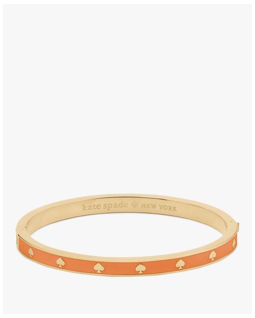 Kate Spade Natural Spot The Spade Enamel Hinged Bangle