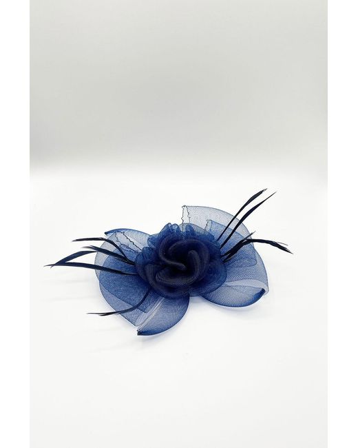SVNX Blue Rosette Bow Fascinator