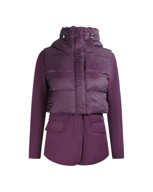 Parajumpers Purple Layla Fig Hooded Down Jacket Polyamide