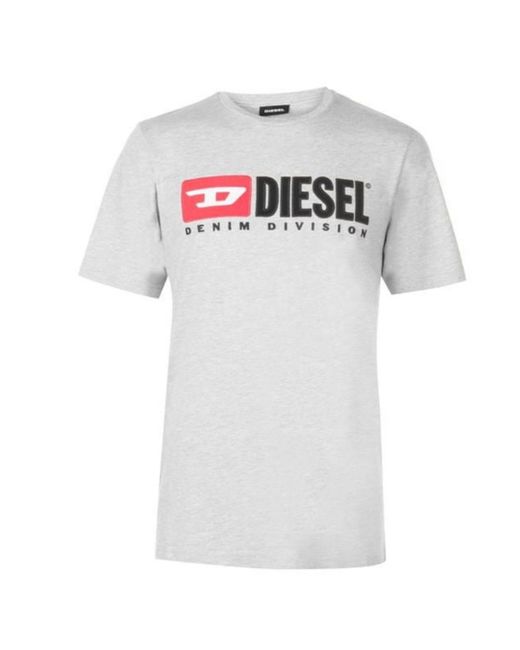 DIESEL White T-Diego Division Logo T-Shirt for men