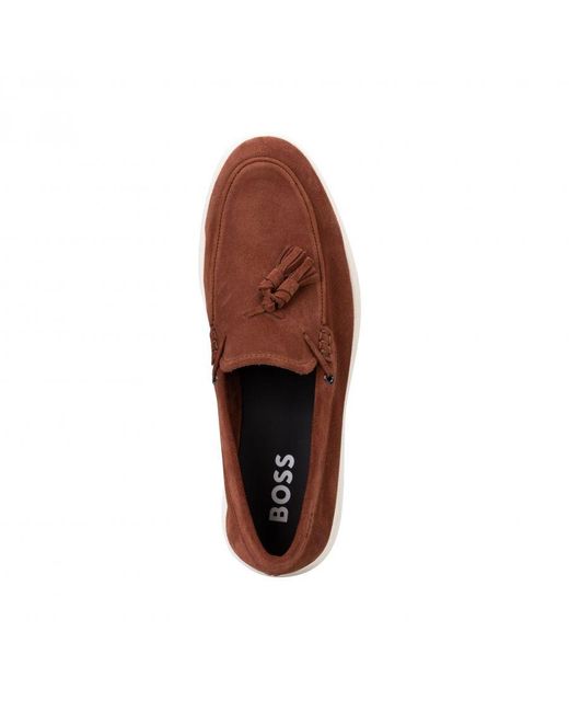 Boss Brown Sienne Moccasin Shoes for men