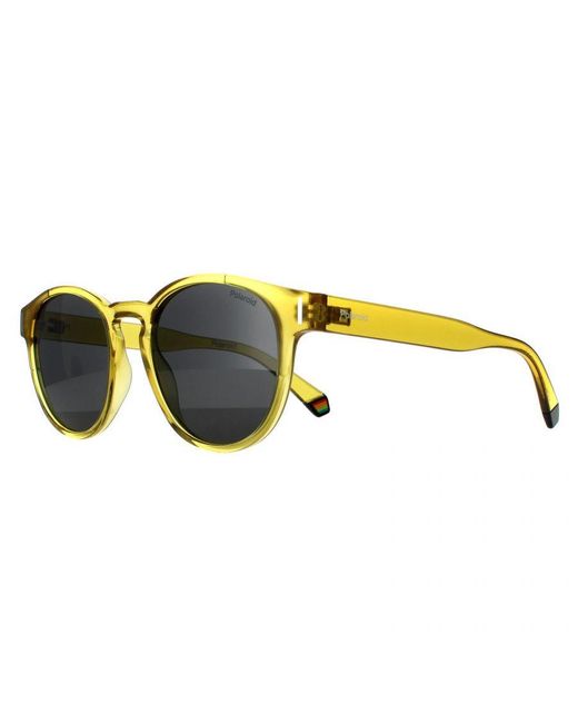 Polaroid Yellow Round Polarized Sunglasses