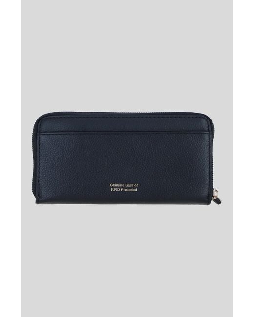 Ashwood Leather Blue Classic Zip Around Note And Coin Purse
