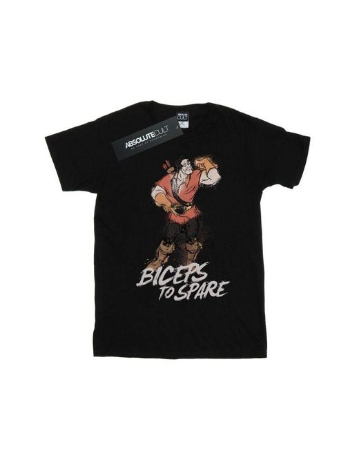 Disney Black Beauty And The Beast Gaston Biceps To Spare T-shirt for men