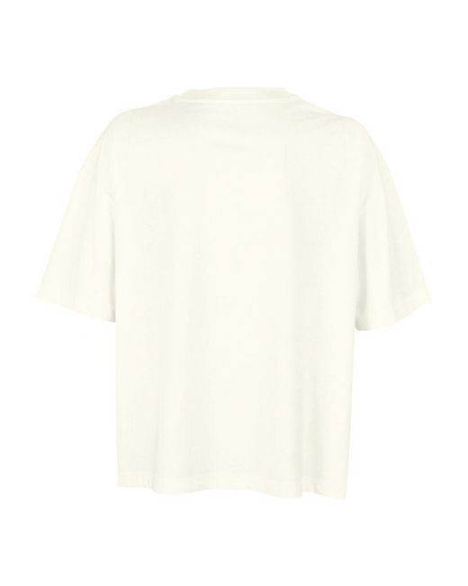 Sol's White Ladies Boxy Organic Oversized T-Shirt (Off)