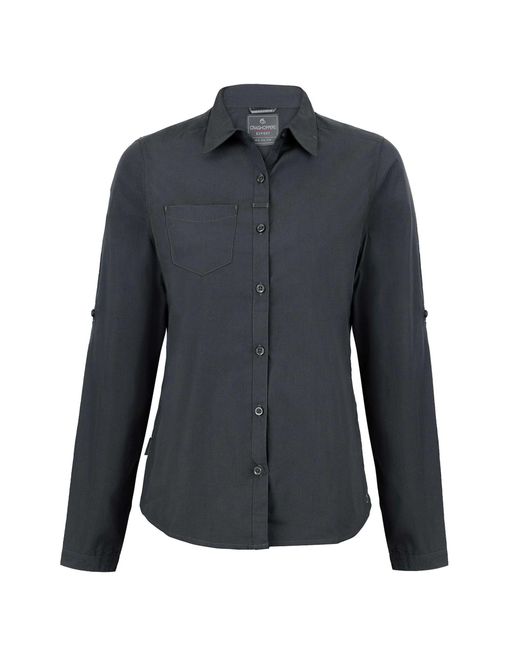 Craghoppers Blue Ladies Kiwi Long-Sleeved Shirt (Carbon)