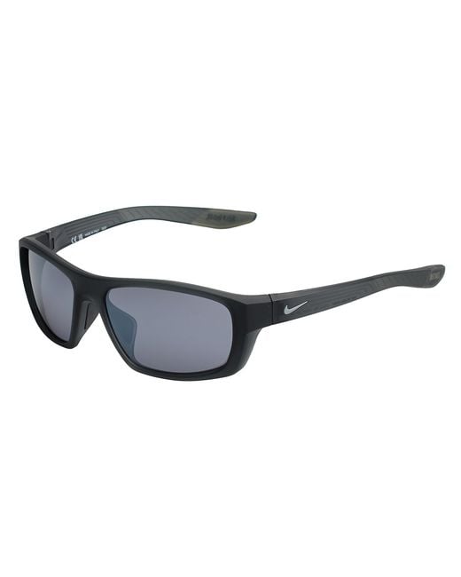 Nike Black Ct8179 Rectangular Sports Sunglasses For And