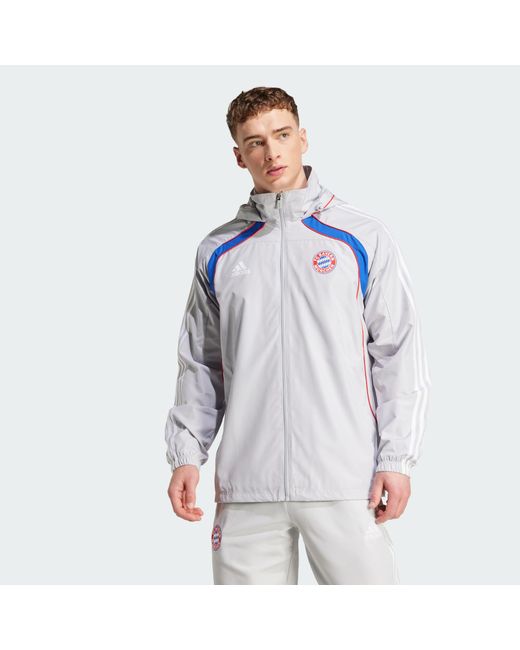 Adidas Originals Blue Fc Bayern Ubp Windbreaker for men