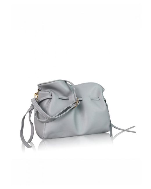 Where's That From Gray 'Surf' Shoulder Bag With Drawstring Detail
