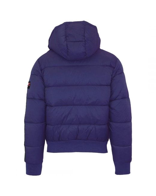 Philipp Plein Blue Padded Taped Sleeve Jacket Polyamide for men