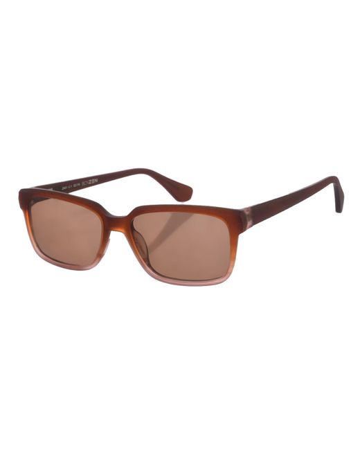 Zen Brown Z401 Square Shape Acetate Sunglasses