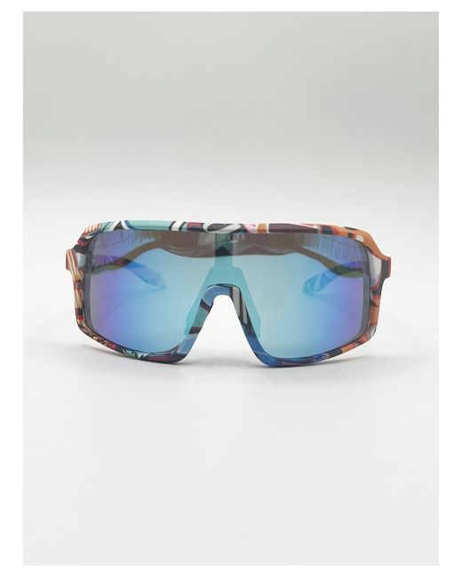 SVNX Blue Polarised Cycling Glasses for men