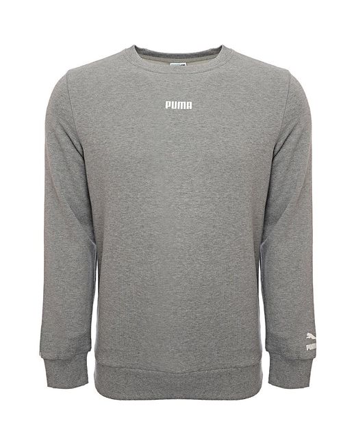 PUMA Gray Small Logo Sweatshirt for men