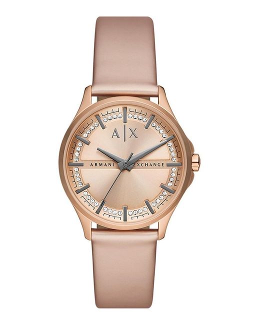 ARMANI EXCHANGE Pink Lady Hampton Watch Ax5272 Leather (Archived)