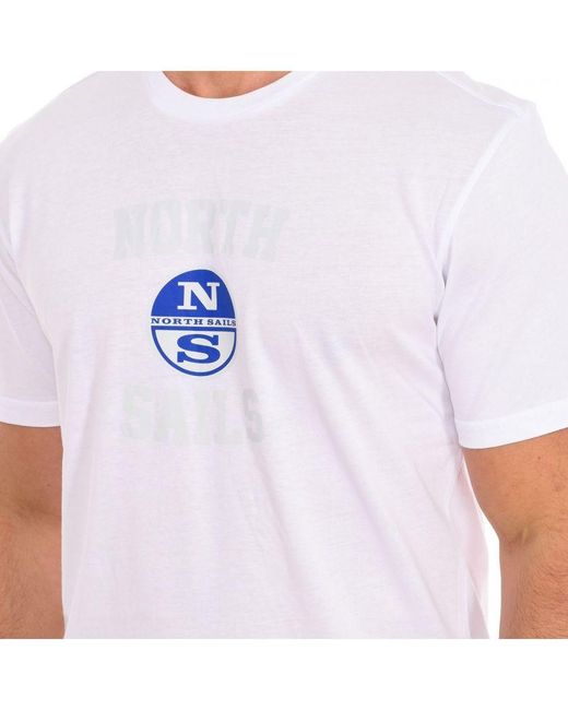 North Sails White Short Sleeve T-Shirt 9024000 for men