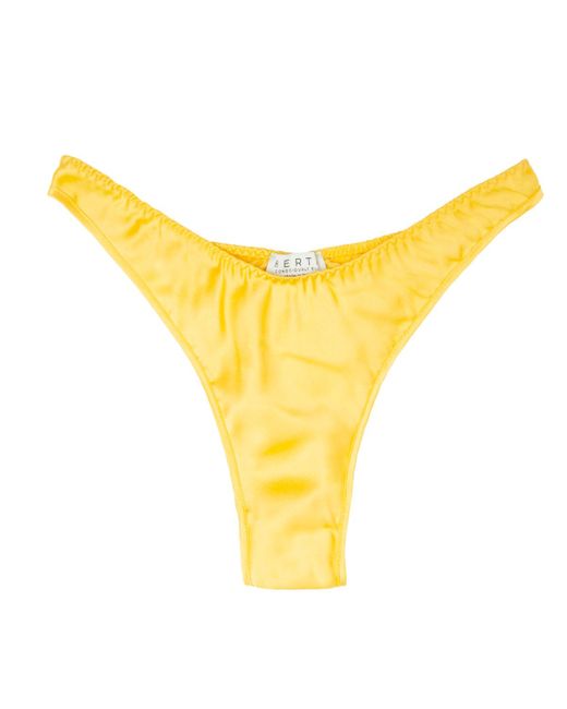 HERTH Yellow Jude: Butter Gots Silk High Cut Leg Panties