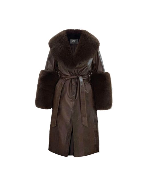 OW Collection Brown Astrid Coat