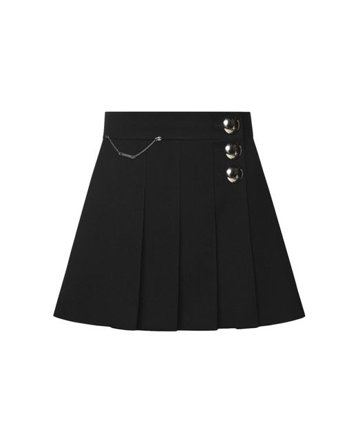 KEBURIA Black Pleated Mini Skirt