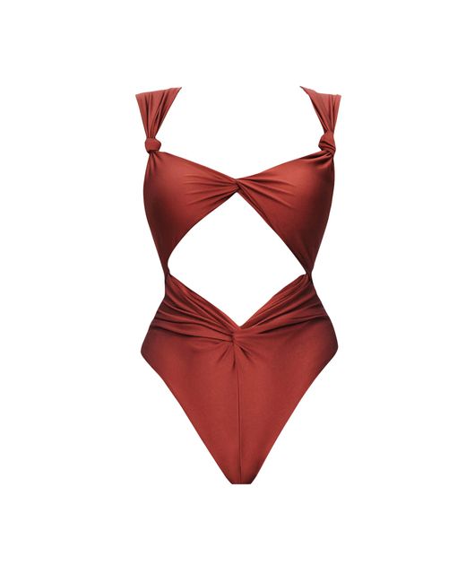 ANDREA IYAMAH Red Rora One Piece Swimsuit