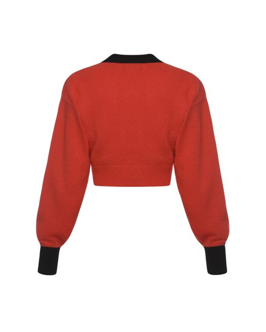 KEBURIA Red Wool-Cashmere Cardigan