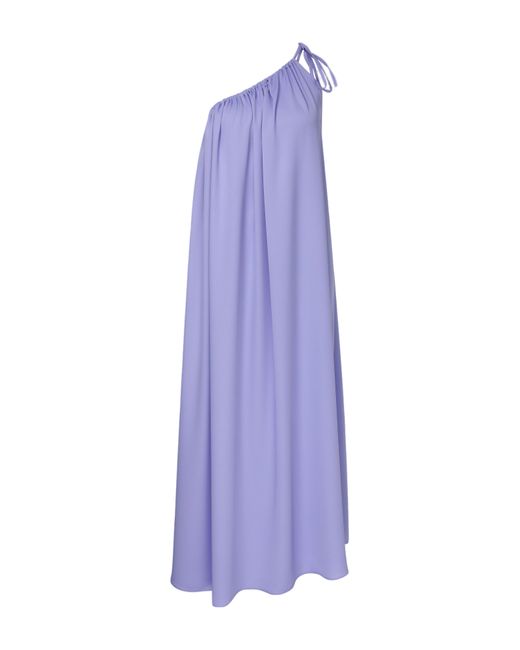 NAZLI CEREN Purple Odie One Shoulder Viscose Dress