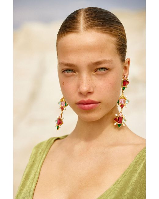 Christie Nicolaides Red Calliope Earrings Multi