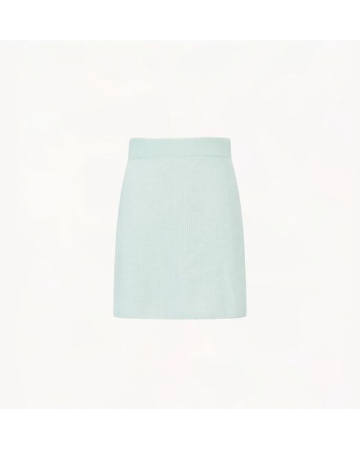CRUSH Collection Natural Fluffy Cashmere Skirt