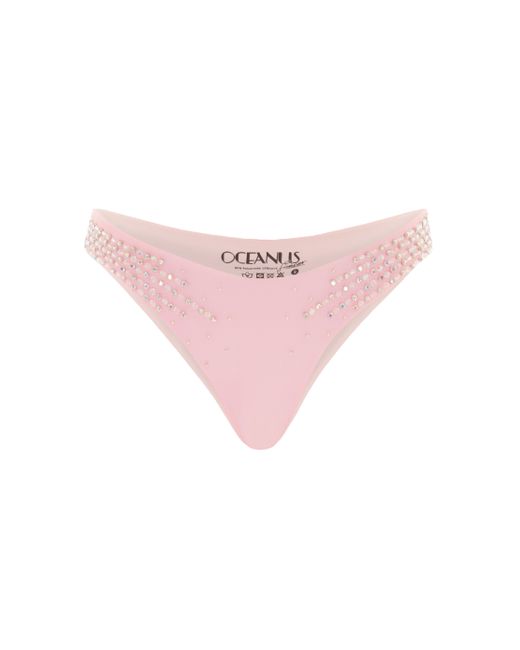 Oceanus Pink Ophelia Crystal Summer Bikini Bottoms