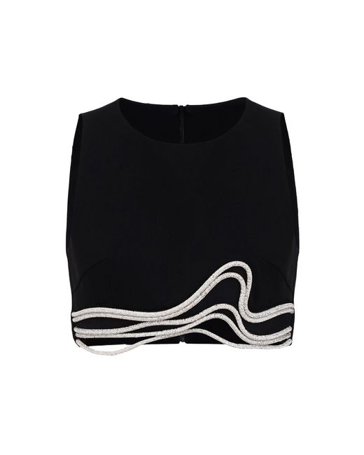 NDS the label Black Cutout Embellished Top
