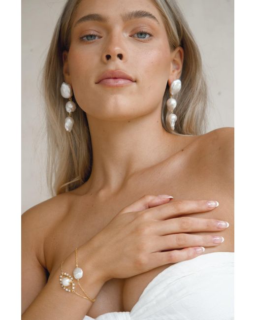 Christie Nicolaides White Chrisanthi Earrings