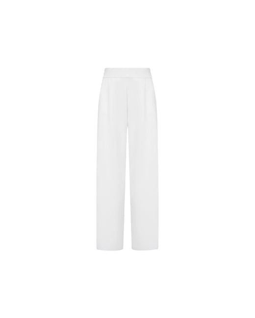 CRUSH Collection White Wide-Leg Suit Pants