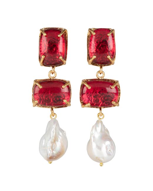 Christie Nicolaides Red Loren Earrings Hot