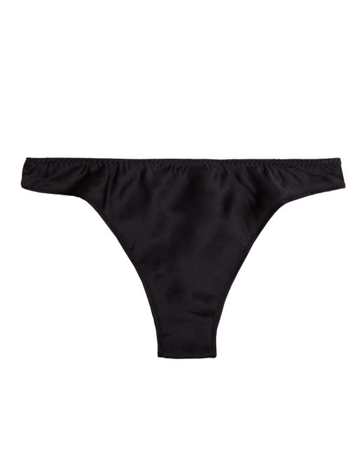 HERTH Black Zoe: Low Waist Gots Organic Silk Panties