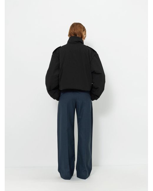 YIBRI Black Cropped Puffer Jacket With 3M Thinsulate Insulation