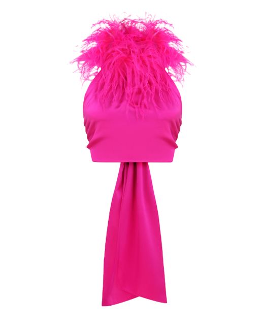 Nue Pink Kaia Top Feathers
